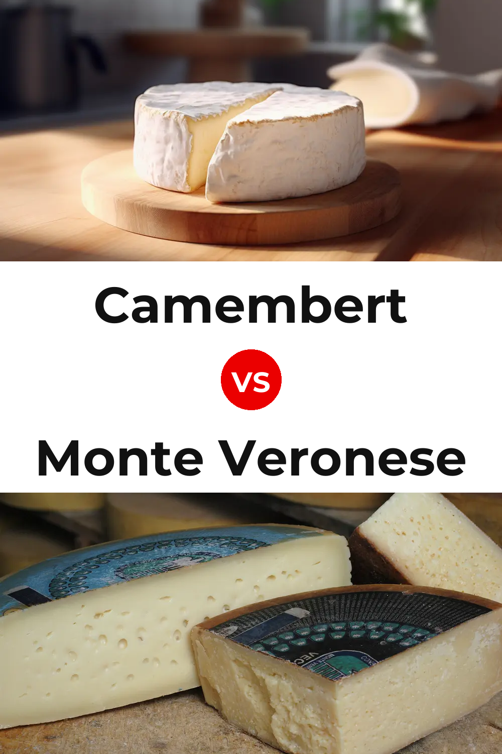 Camembert Cheese vs Monte Veronese Cheese Pinterest comparison