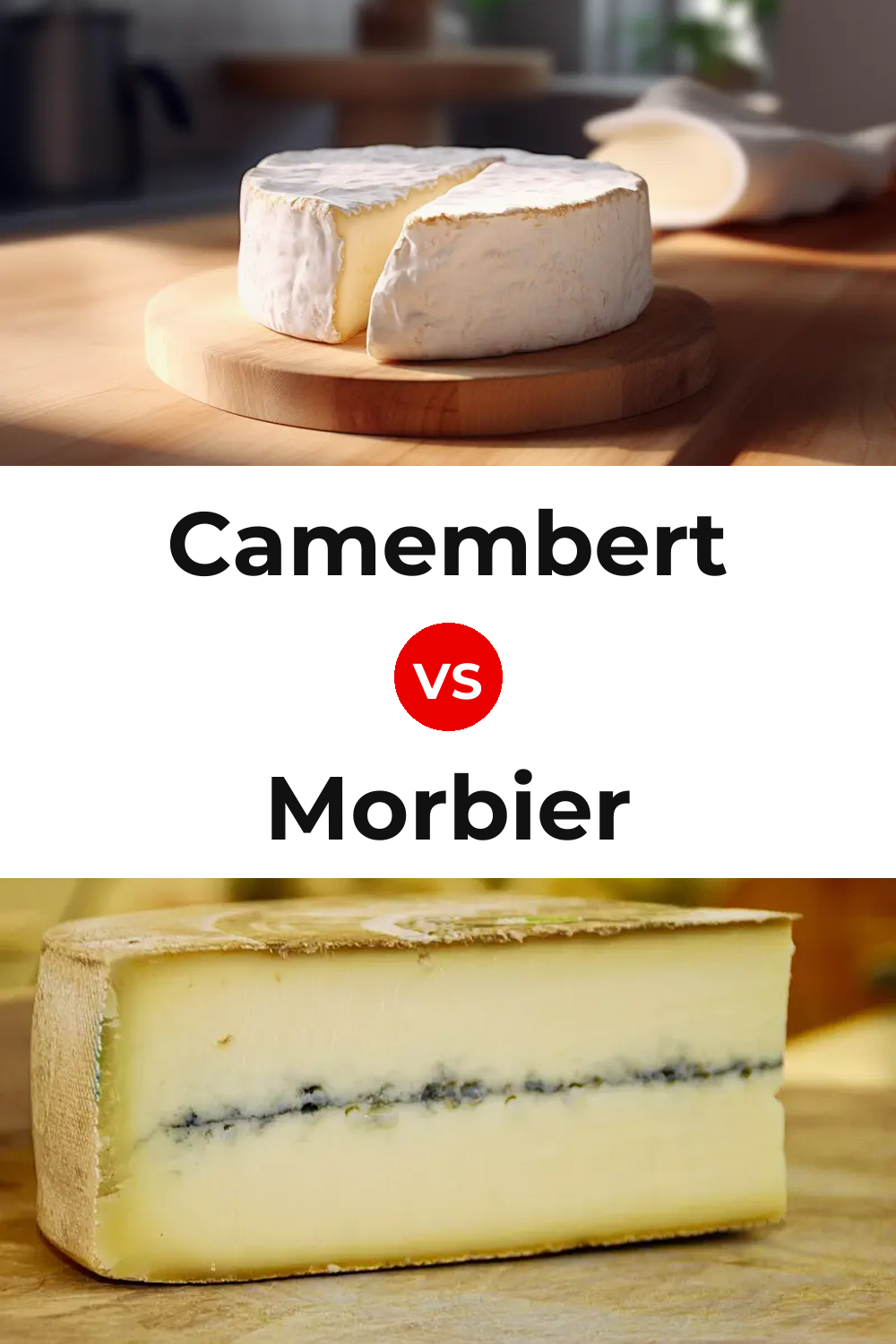 Camembert Cheese vs Morbier Cheese Pinterest comparison