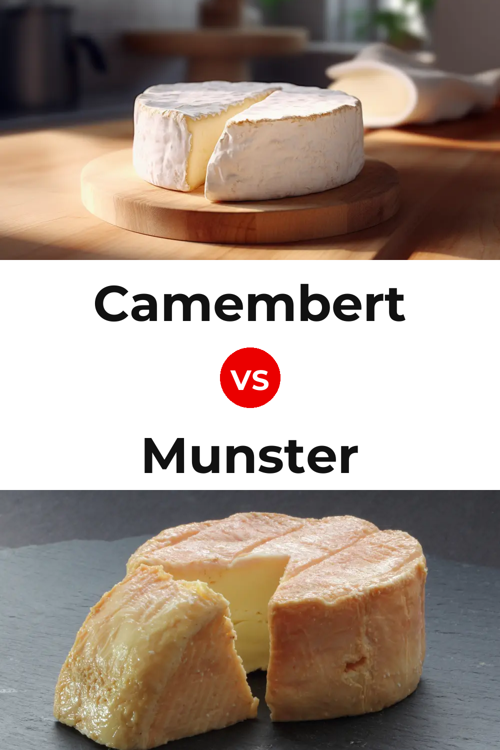 Camembert Cheese vs Munster Cheese Pinterest comparison