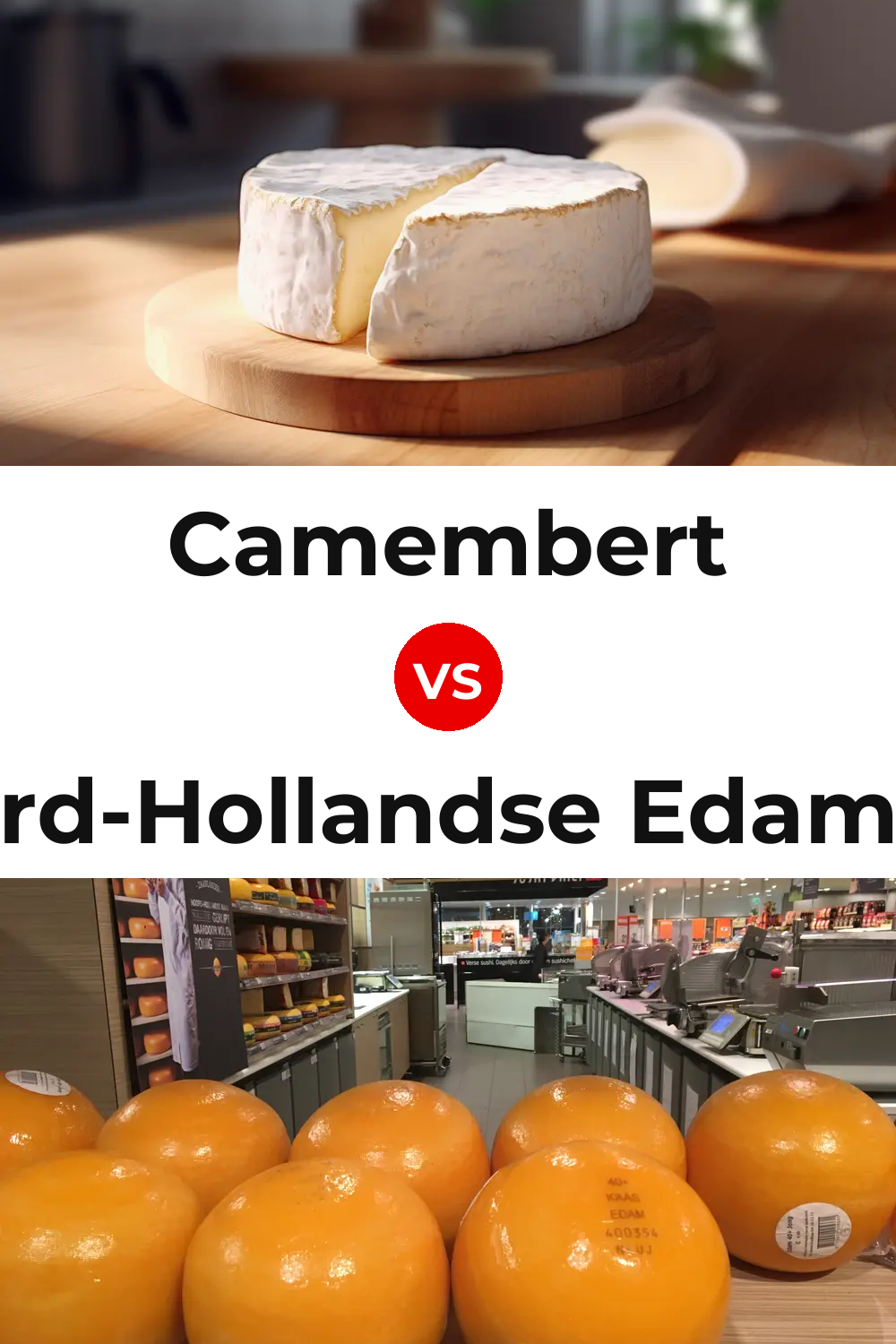 Camembert Cheese vs Noord-Hollandse Edammer Cheese Pinterest comparison
