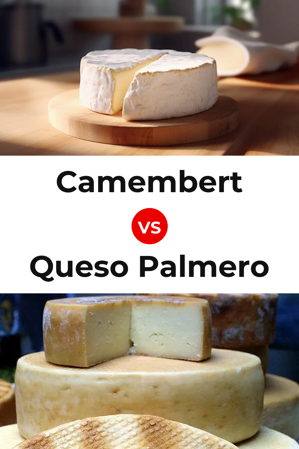 Camembert Cheese vs Queso Palmero Pinterest comparison