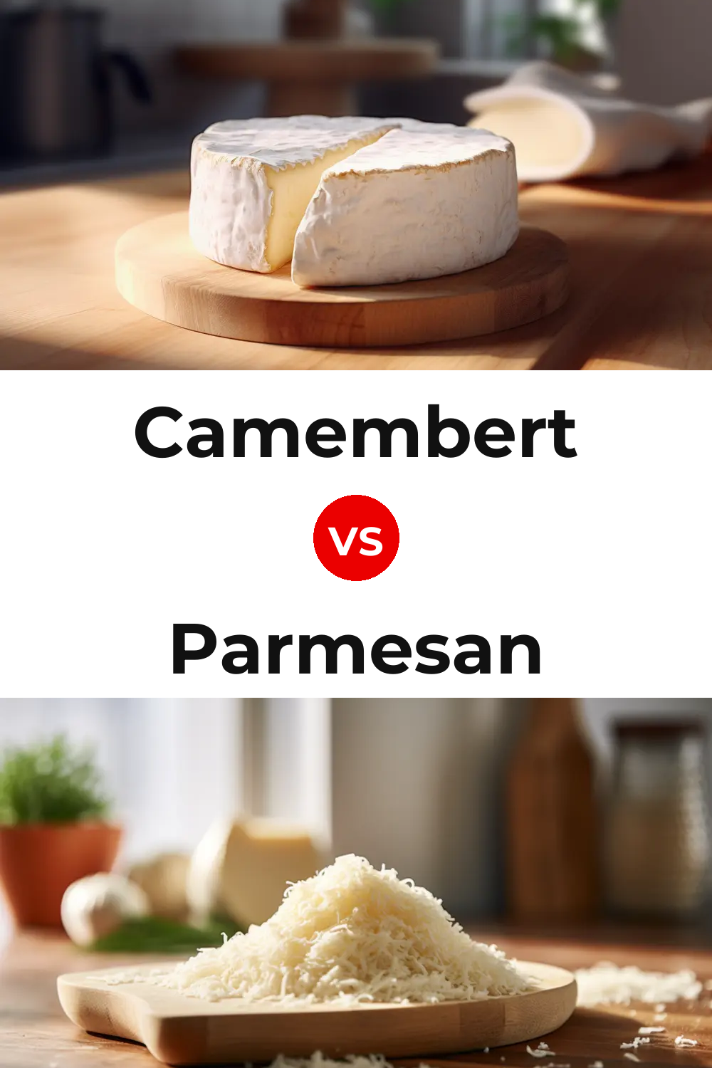 Camembert Cheese vs Parmesan Cheese Pinterest comparison