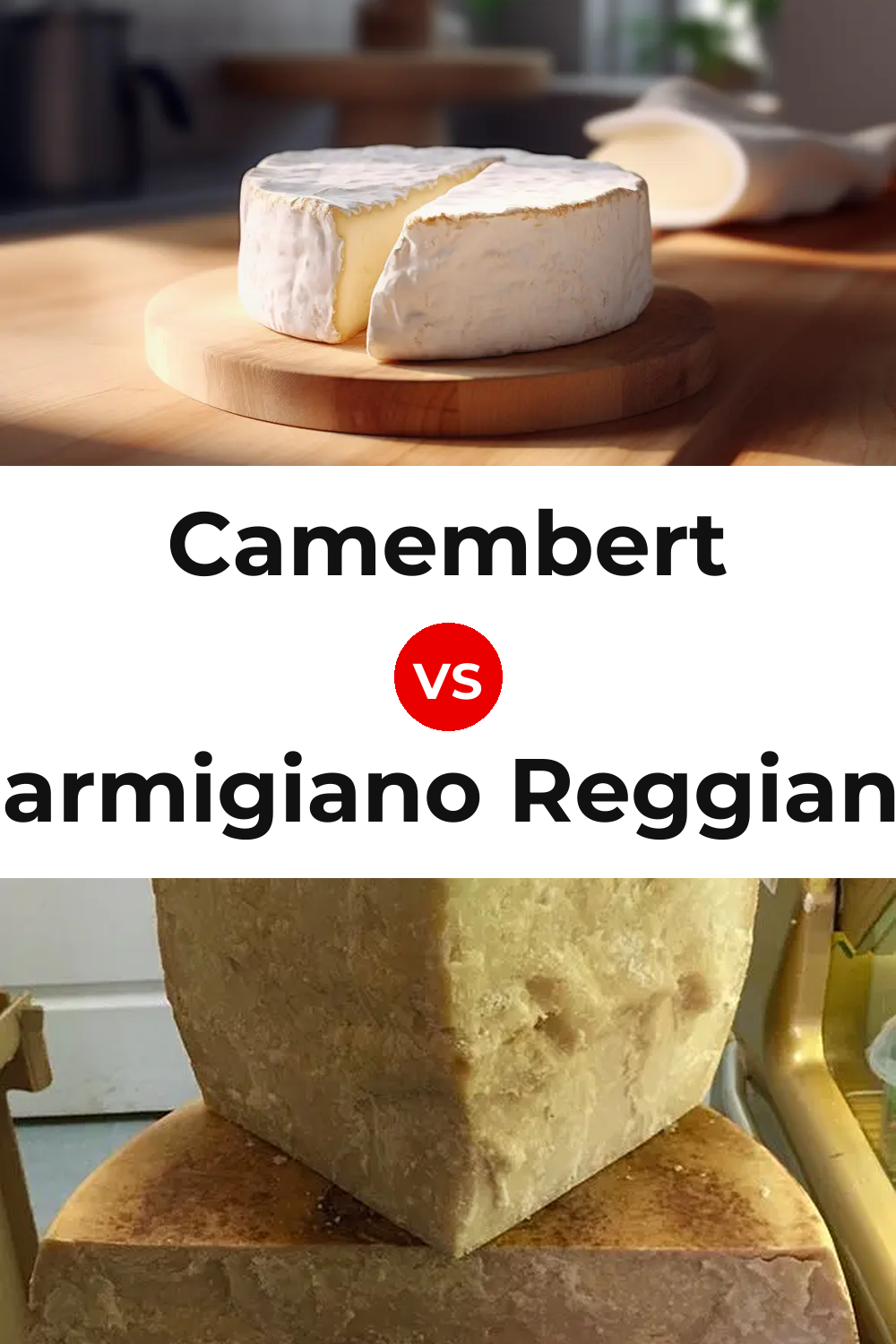Camembert Cheese vs Parmigiano Reggiano Cheese Pinterest comparison