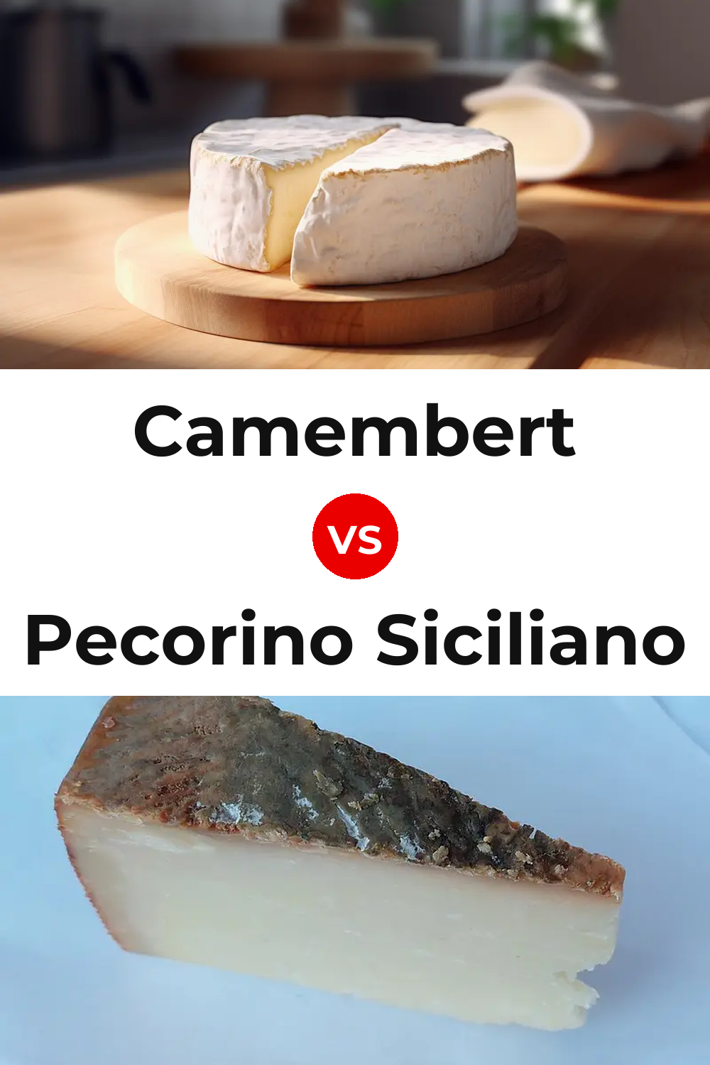 Camembert Cheese vs Pecorino Siciliano Cheese Pinterest comparison