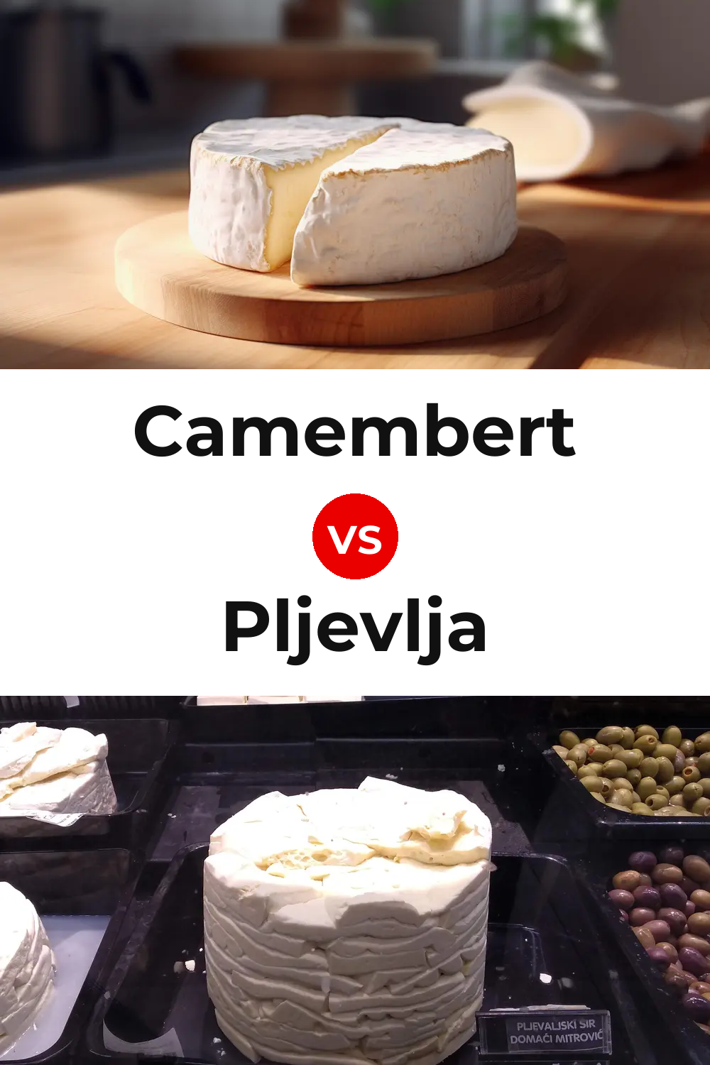 Camembert Cheese vs Pljevlja Cheese Pinterest comparison
