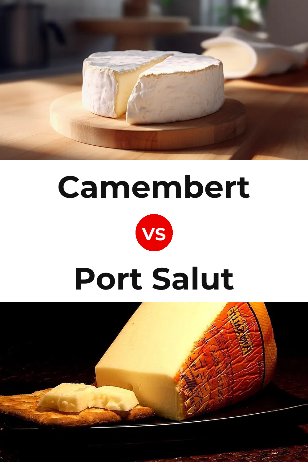 Camembert Cheese vs Port Salut Cheese Pinterest comparison