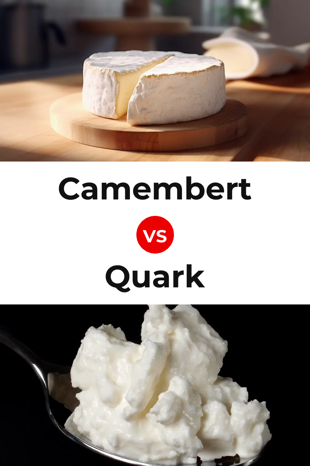 Camembert Cheese vs Quark Cheese Pinterest comparison