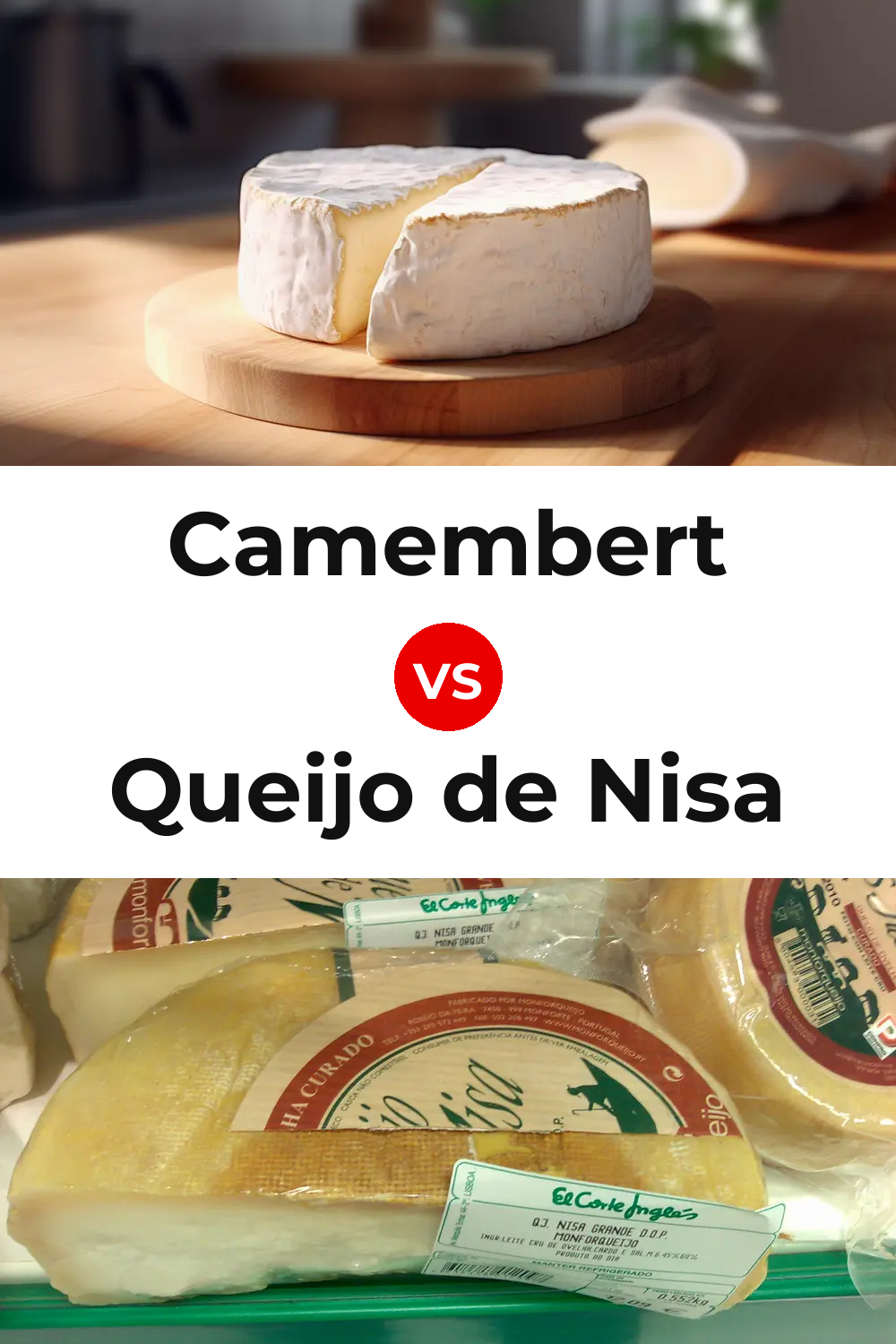 Camembert Cheese vs Queijo de Nisa Pinterest comparison