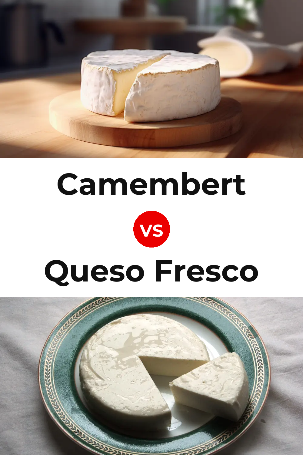 Camembert Cheese vs Queso Fresco Pinterest comparison