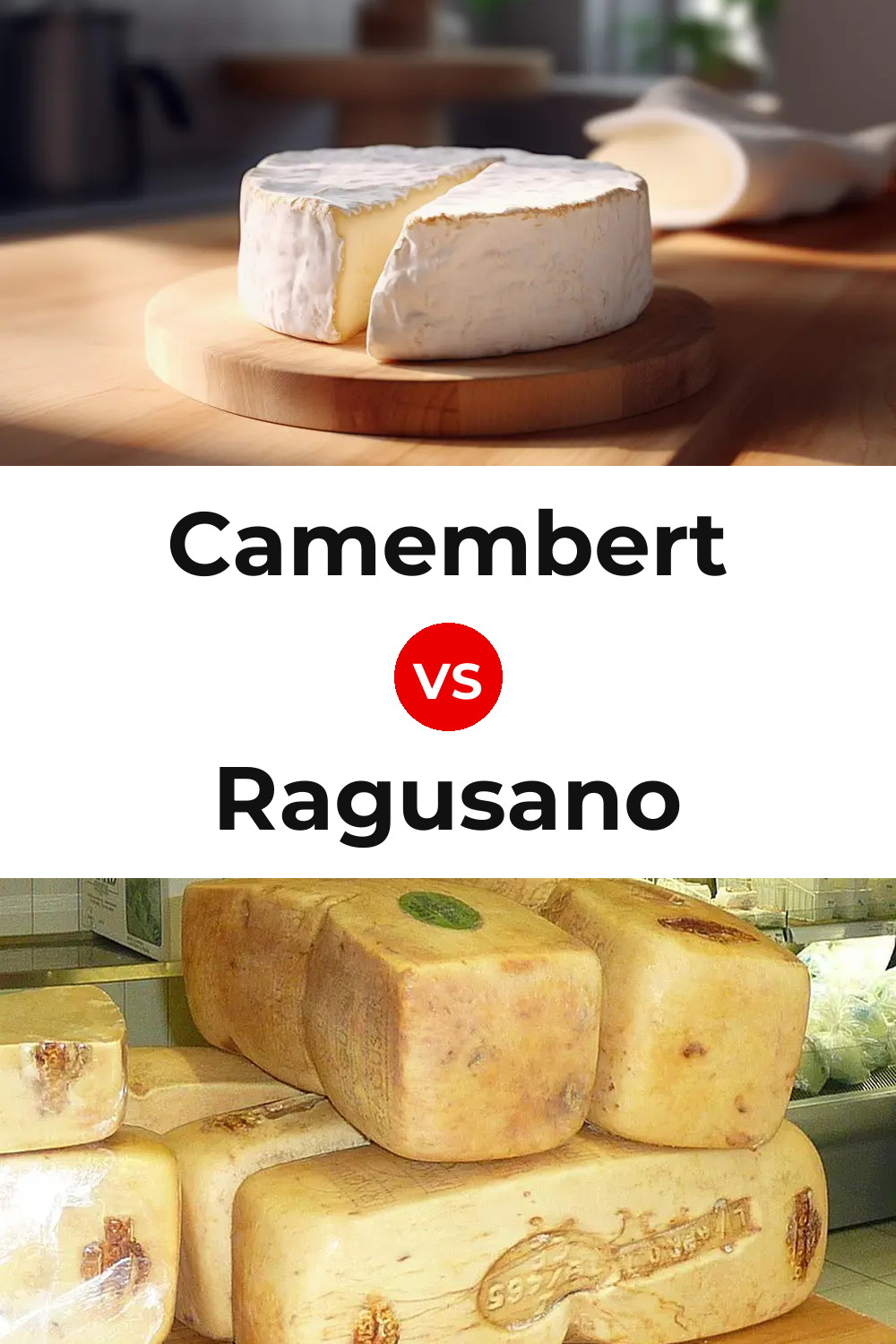 Camembert Cheese vs Ragusano Cheese Pinterest comparison