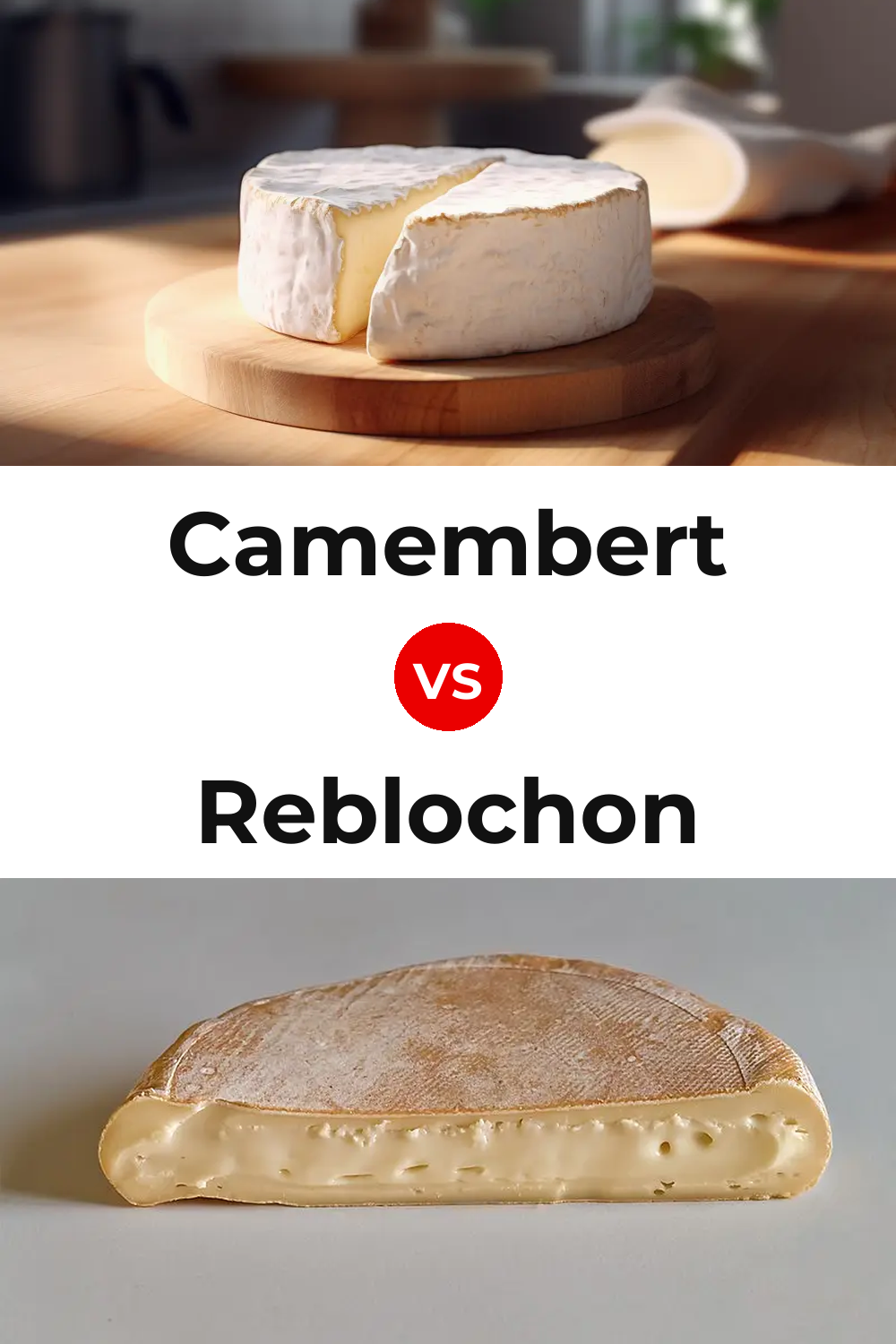 Camembert Cheese vs Reblochon Cheese Pinterest comparison