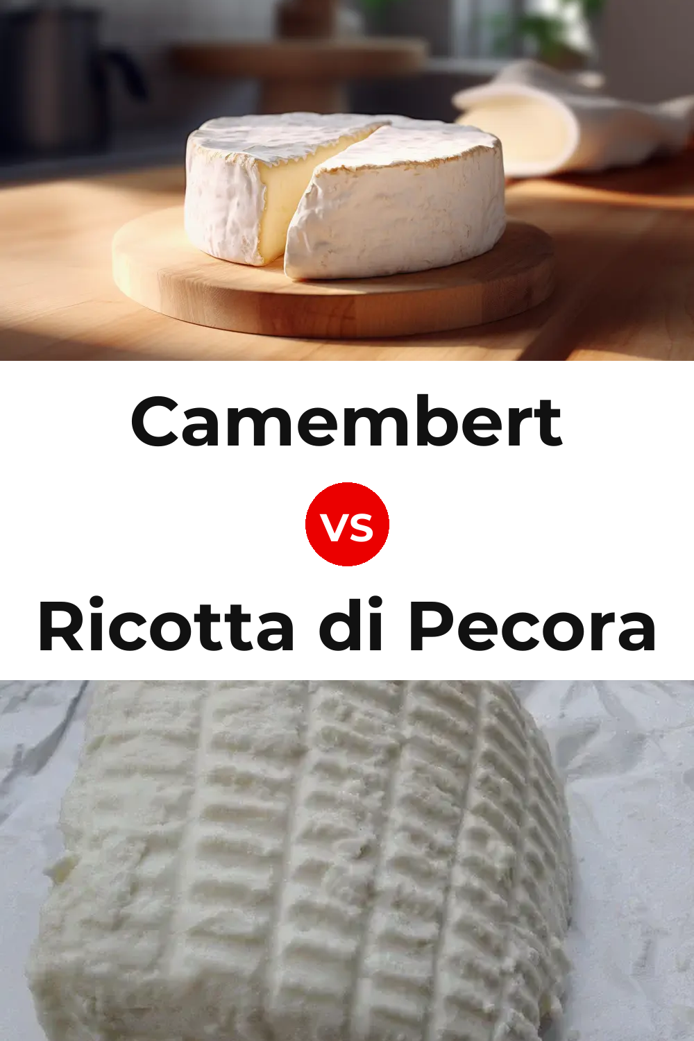 Camembert Cheese vs Ricotta di Pecora Cheese Pinterest comparison