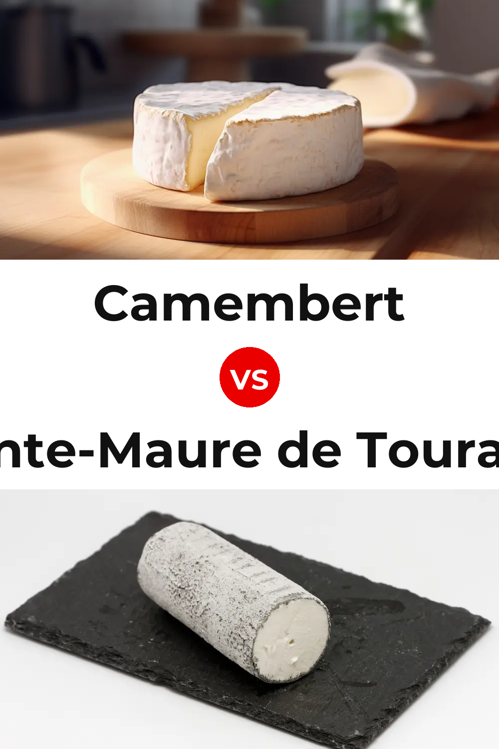 Camembert Cheese vs Sainte-Maure de Touraine Cheese Pinterest comparison