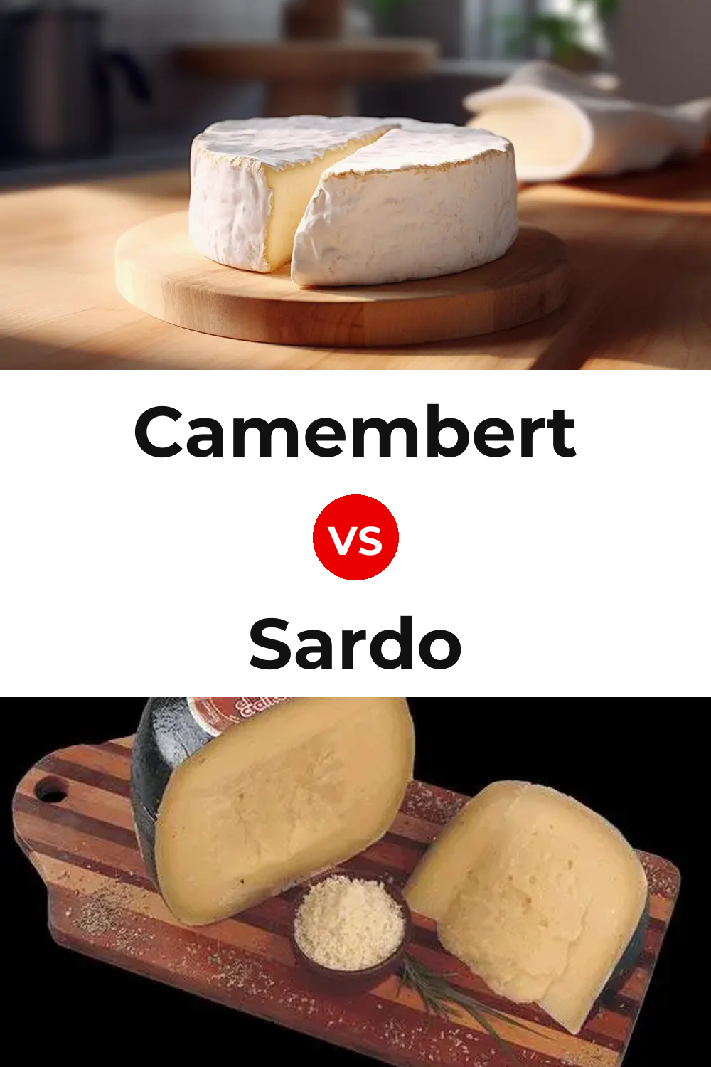 Camembert Cheese vs Sardo Cheese Pinterest comparison