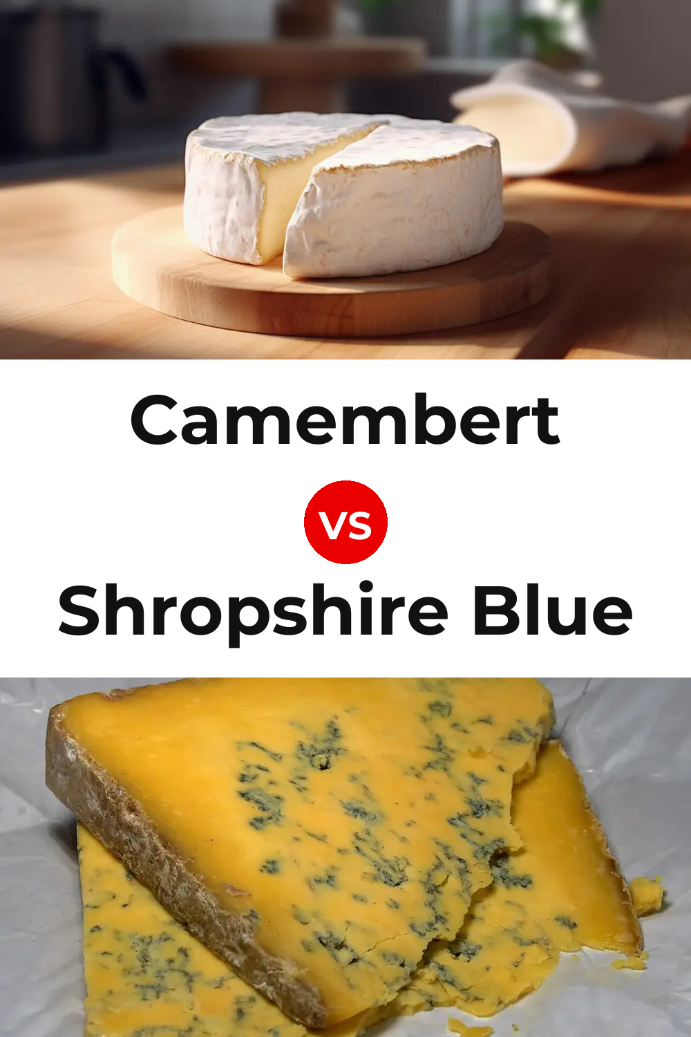 Camembert Cheese vs Shropshire Blue Cheese Pinterest comparison