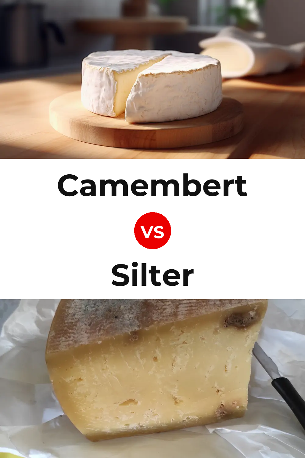 Camembert Cheese vs Silter Cheese Pinterest comparison