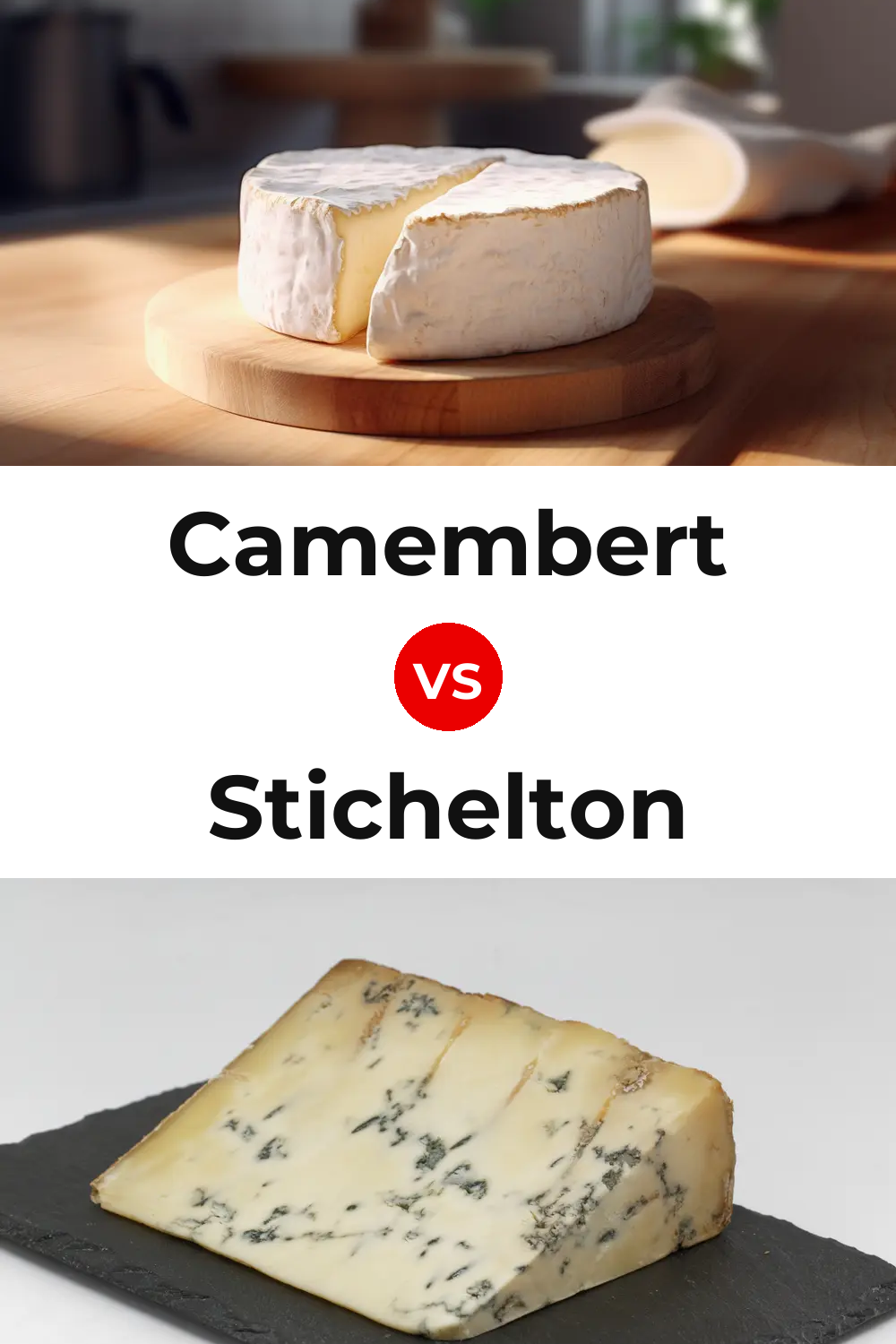 Camembert Cheese vs Stichelton Cheese Pinterest comparison