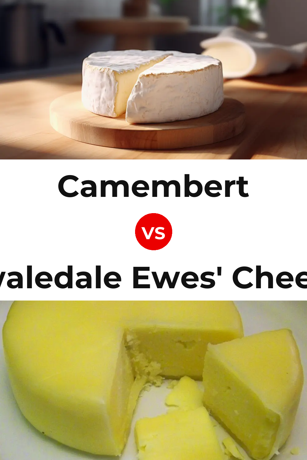 Camembert Cheese vs Swaledale Ewes' Cheese Pinterest comparison