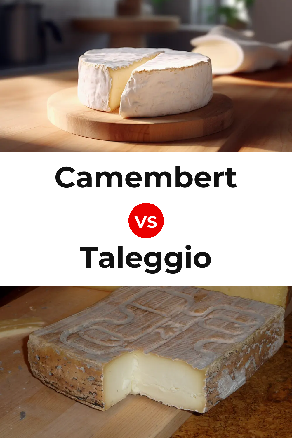 Camembert Cheese vs Taleggio Cheese Pinterest comparison