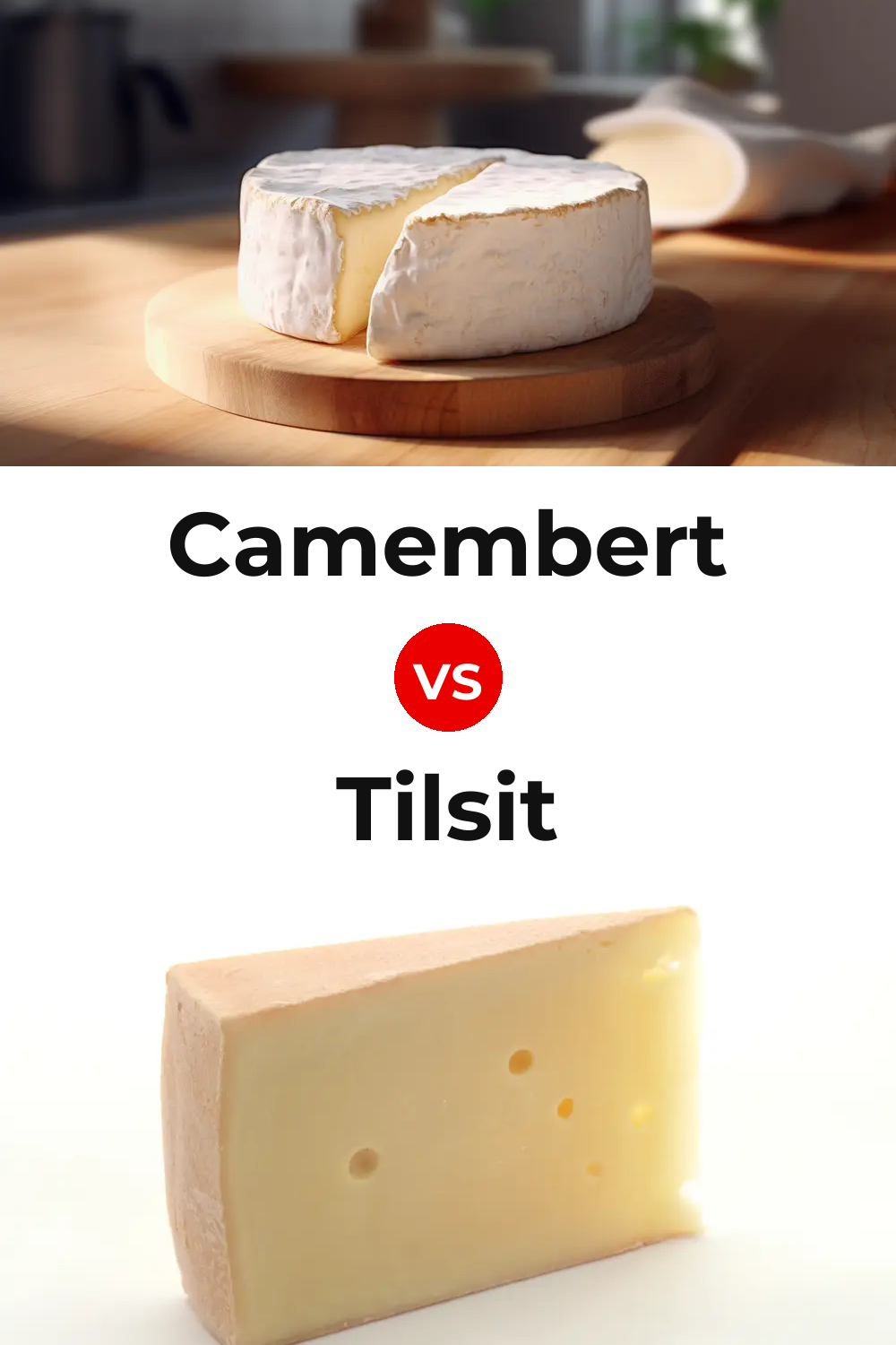Camembert Cheese vs Tilsit Cheese Pinterest comparison