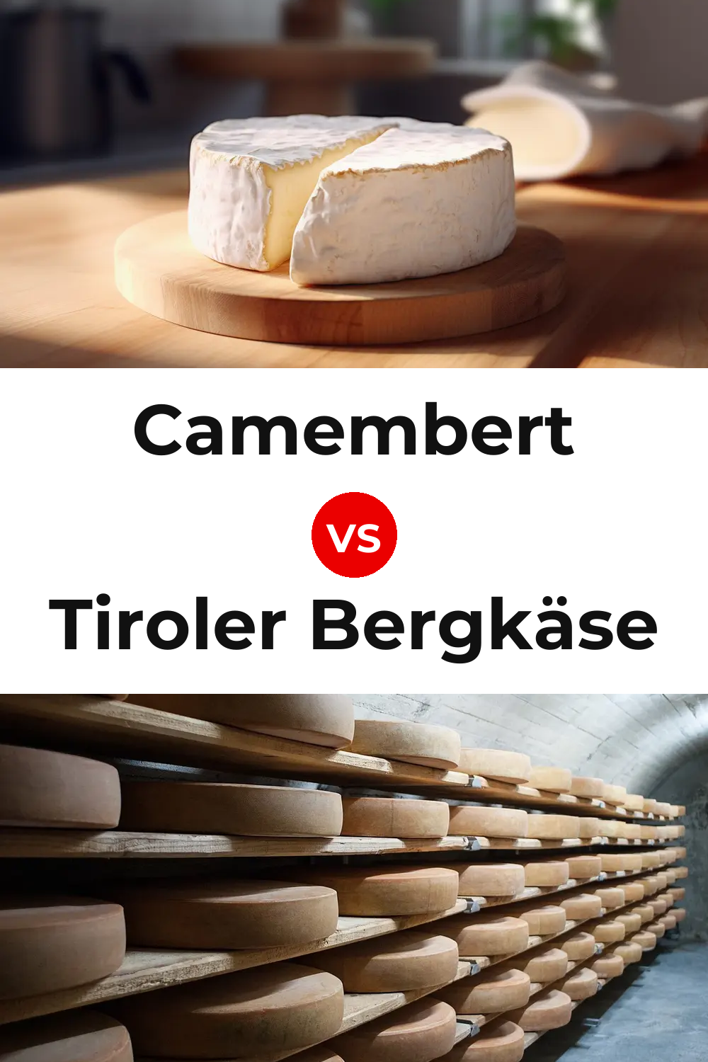 Camembert Cheese vs Tiroler Bergkäse Cheese Pinterest comparison