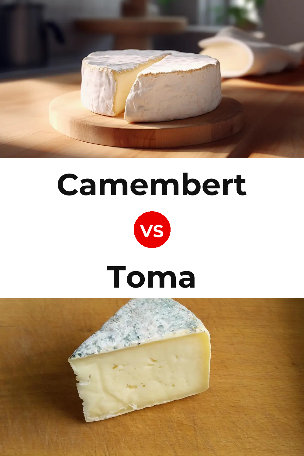 Camembert Cheese vs Toma Cheese Pinterest comparison