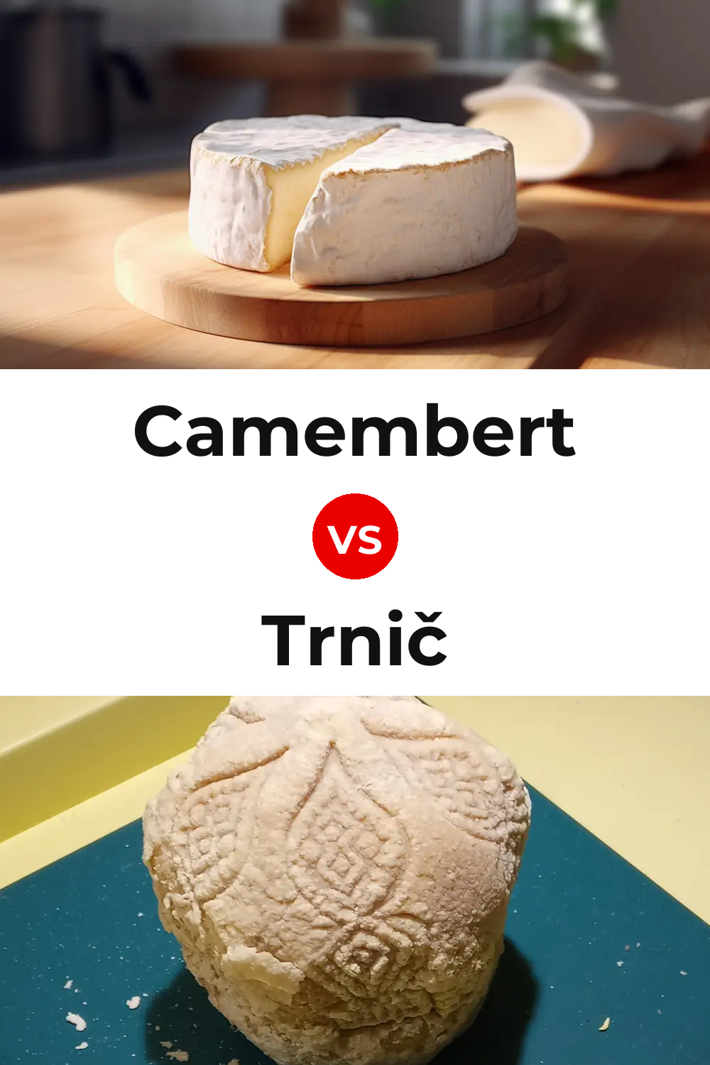 Camembert Cheese vs Trnič Cheese Pinterest comparison