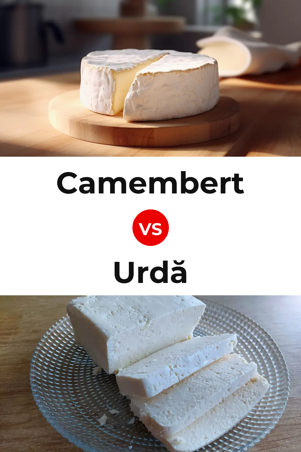 Camembert Cheese vs Urdă Cheese Pinterest comparison