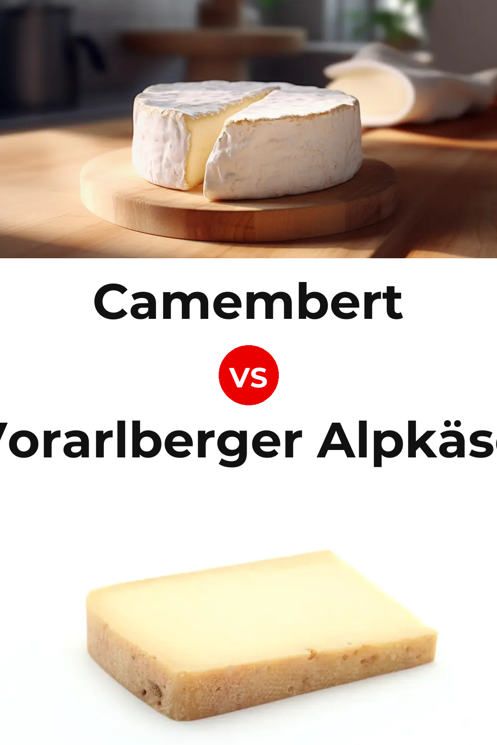 Camembert Cheese vs Vorarlberger Alpkäse Cheese Pinterest comparison