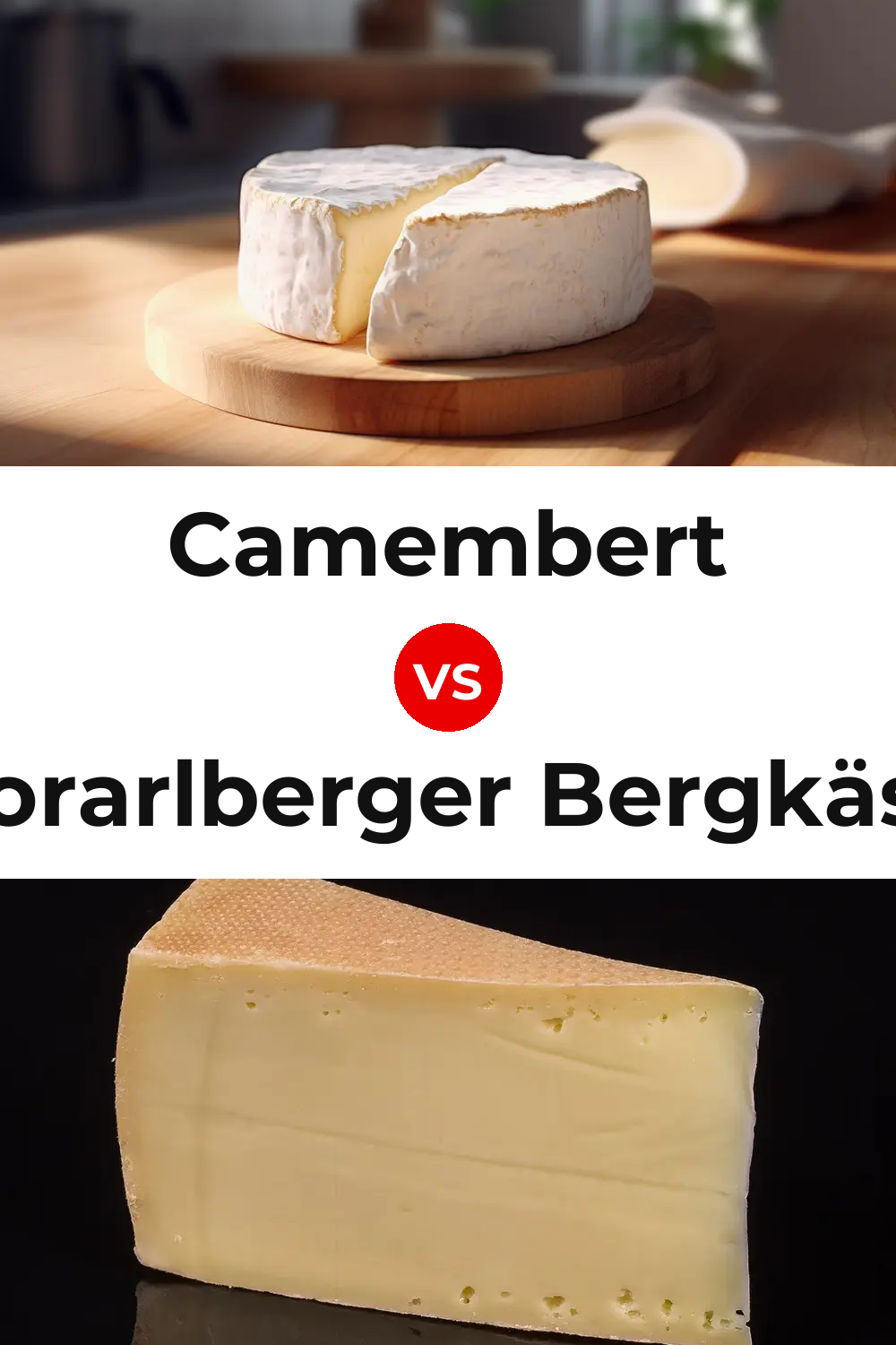 Camembert Cheese vs Vorarlberger Bergkäse Cheese Pinterest comparison