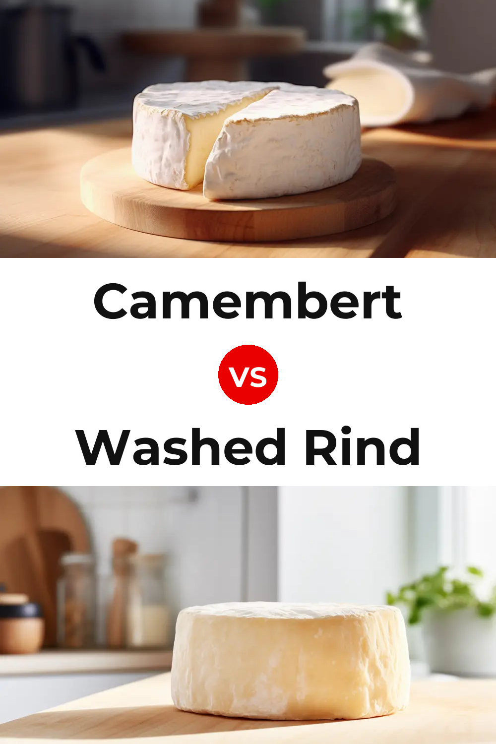 Camembert Cheese vs Washed Rind Cheese Pinterest comparison