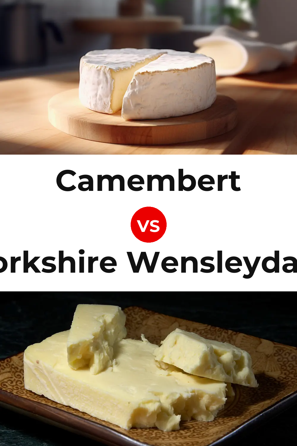 Camembert Cheese vs Yorkshire Wensleydale Cheese Pinterest comparison