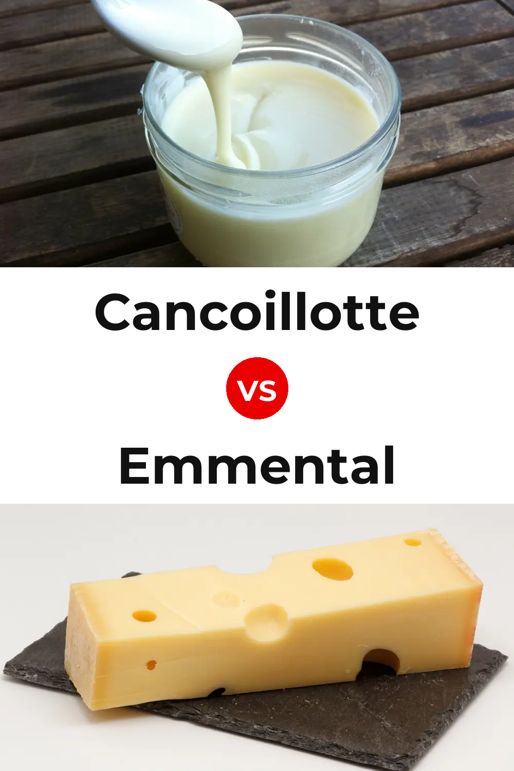 Cancoillotte Cheese vs Emmental Cheese Pinterest comparison