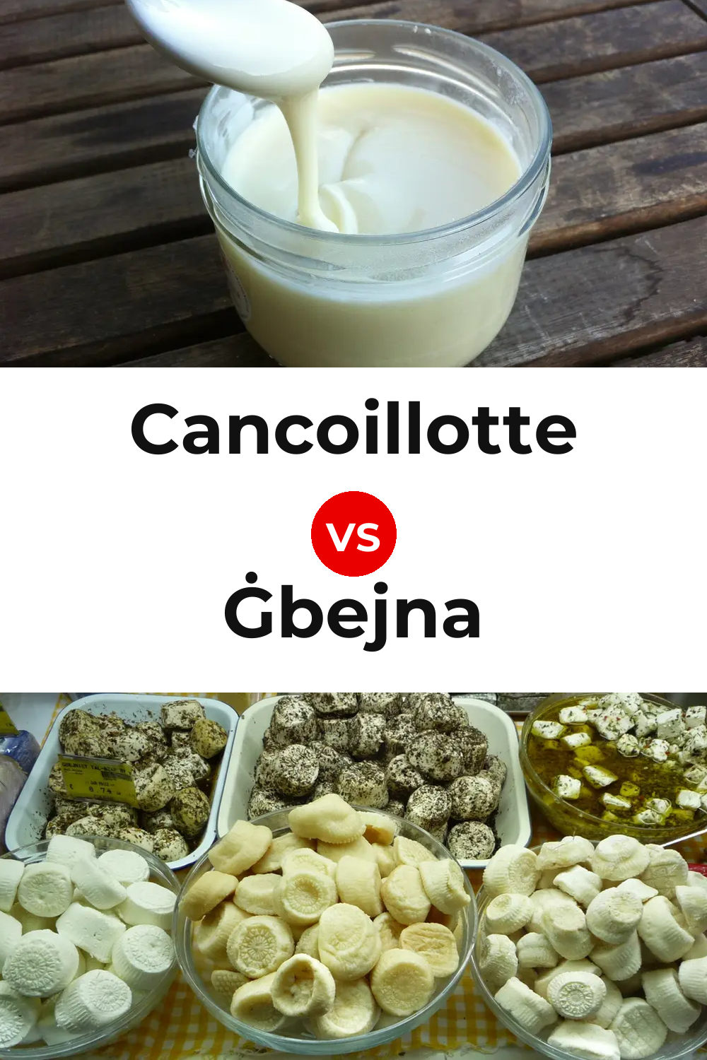 Cancoillotte Cheese vs Ġbejna Cheese Pinterest comparison