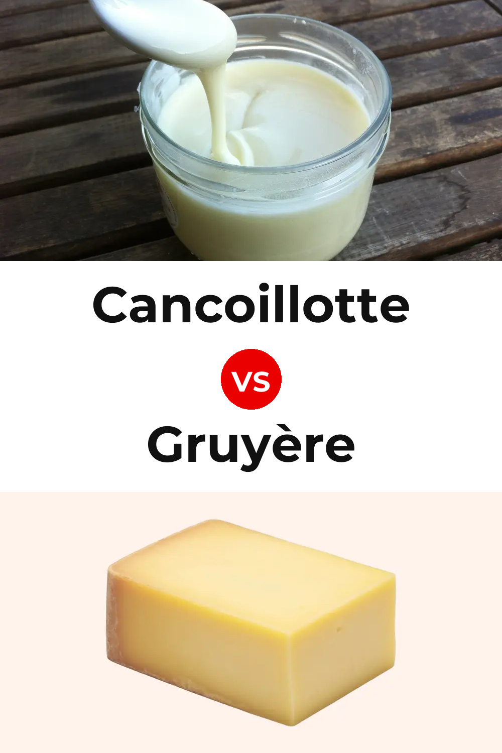 Cancoillotte Cheese vs Gruyère Cheese Pinterest comparison