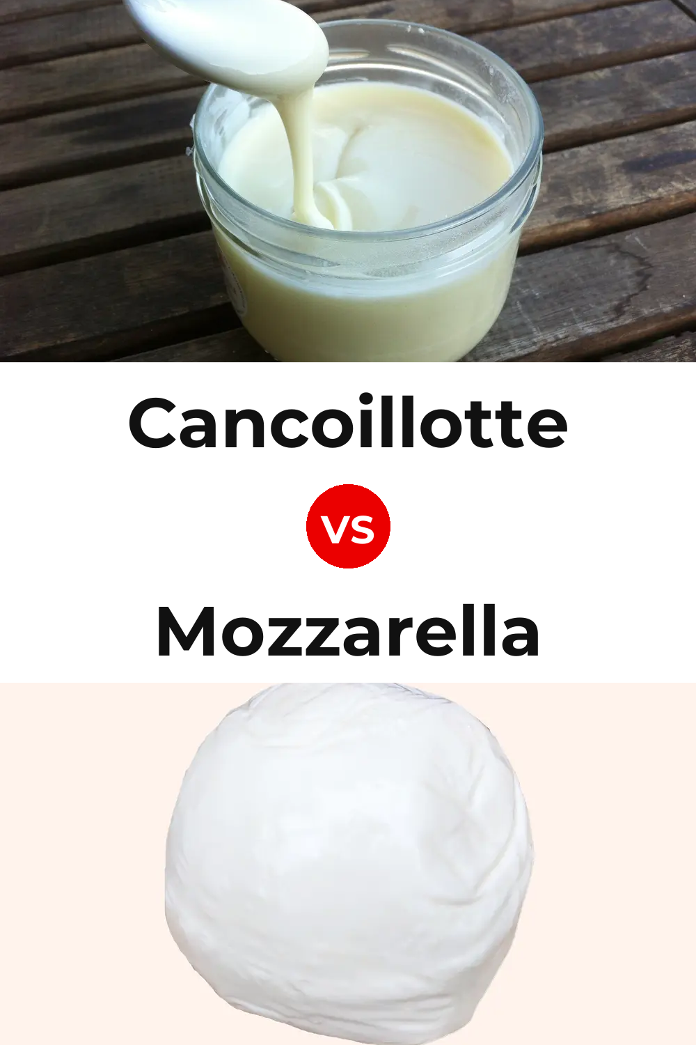 Cancoillotte Cheese vs Mozzarella Cheese Pinterest comparison