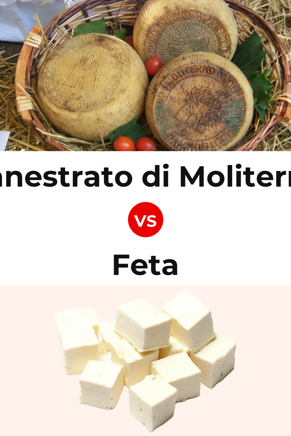 Canestrato di Moliterno Cheese vs Feta Cheese Pinterest comparison