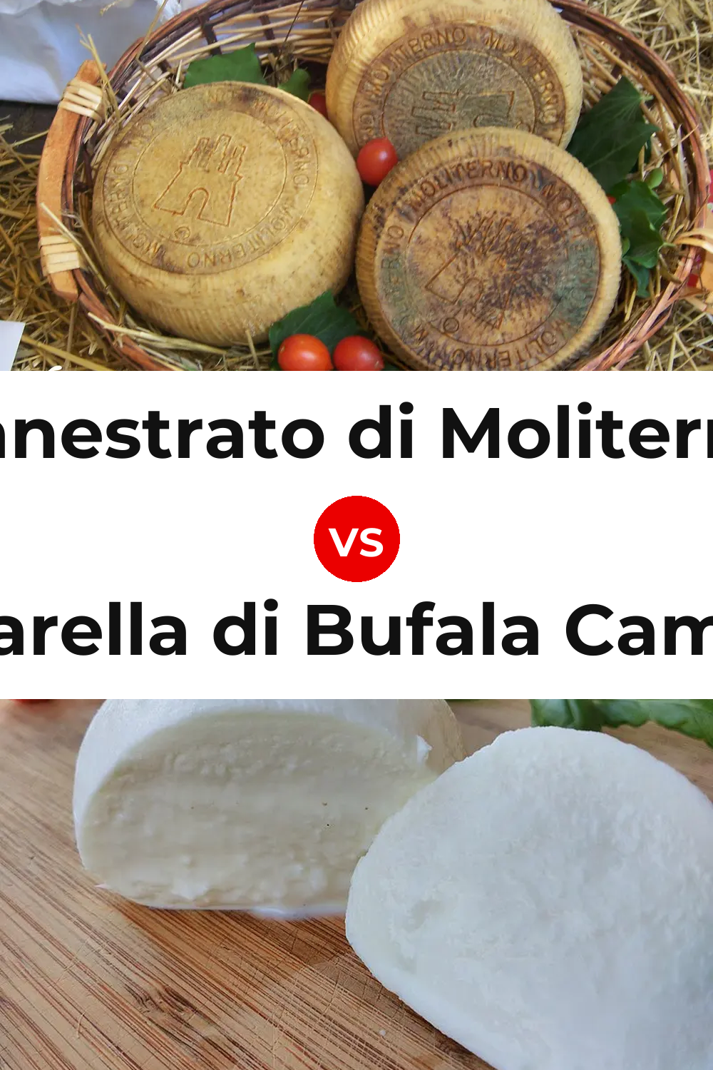 Canestrato di Moliterno Cheese vs Mozzarella di Bufala Campana Cheese Pinterest comparison
