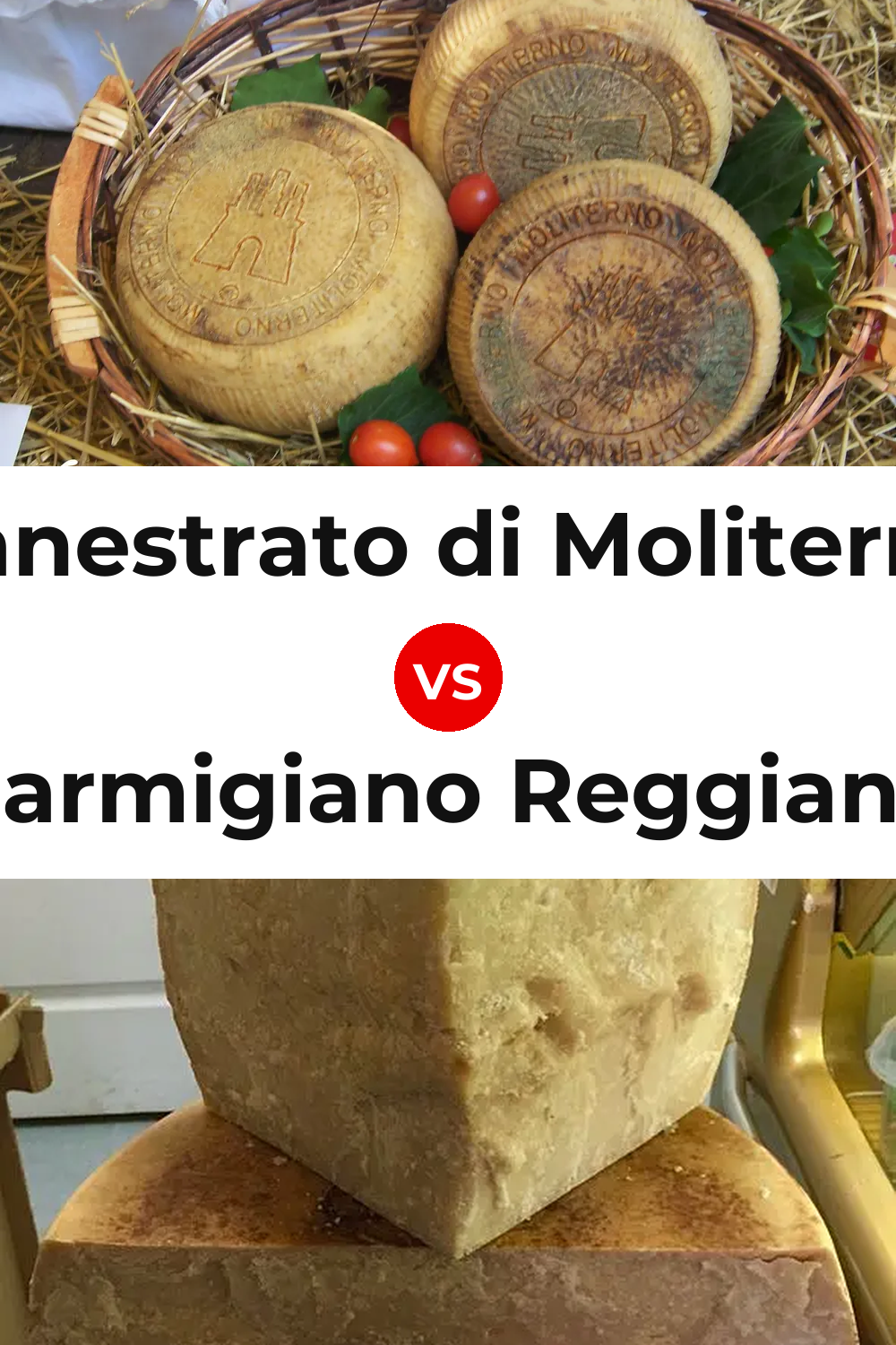 Canestrato di Moliterno Cheese vs Parmigiano Reggiano Cheese Pinterest comparison