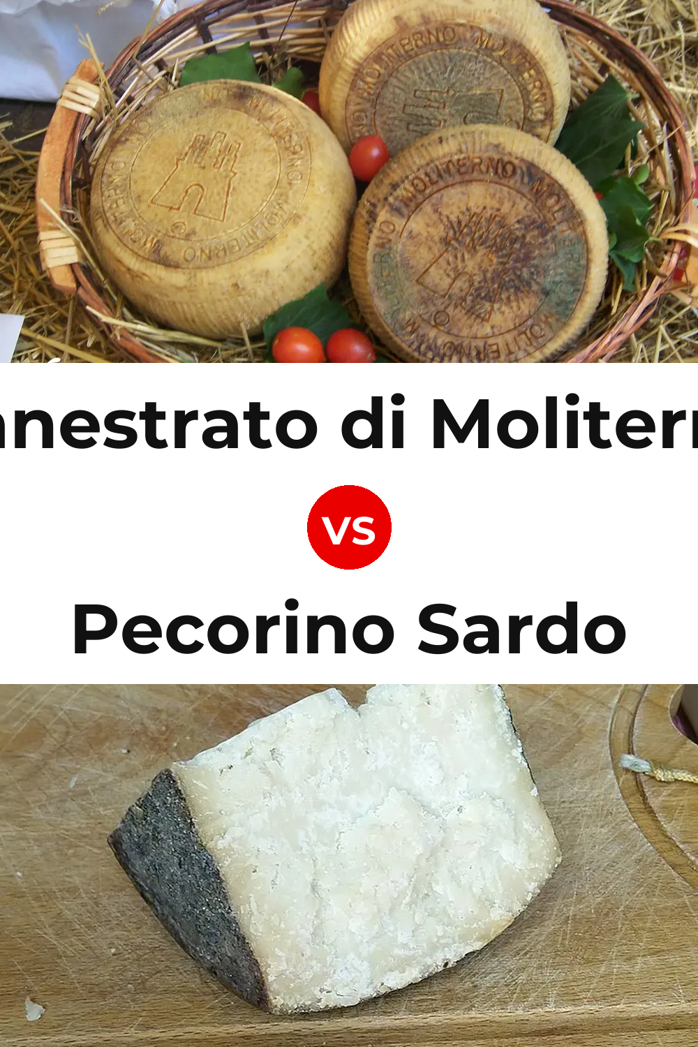 Canestrato di Moliterno Cheese vs Pecorino Sardo Cheese Pinterest comparison