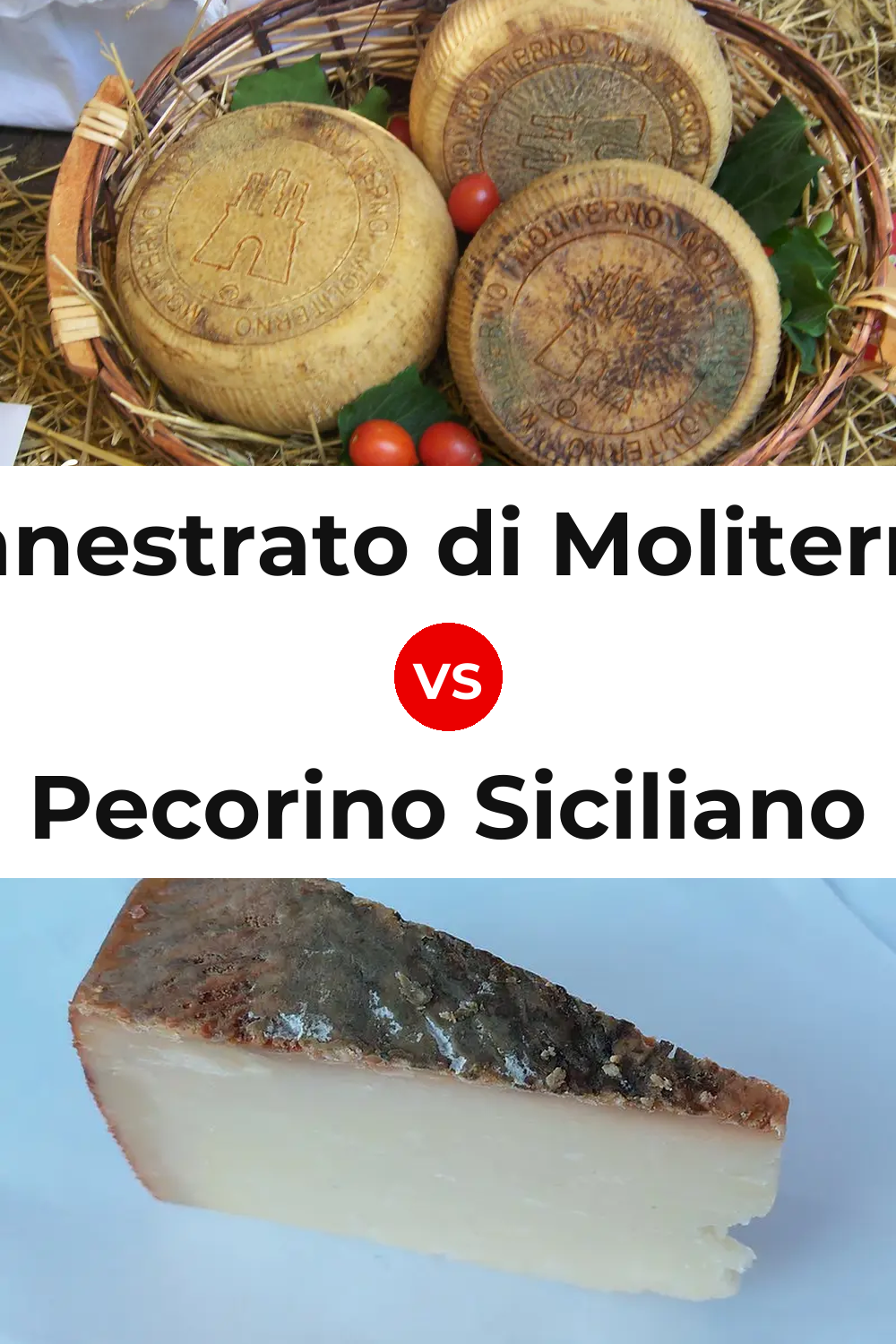 Canestrato di Moliterno Cheese vs Pecorino Siciliano Cheese Pinterest comparison