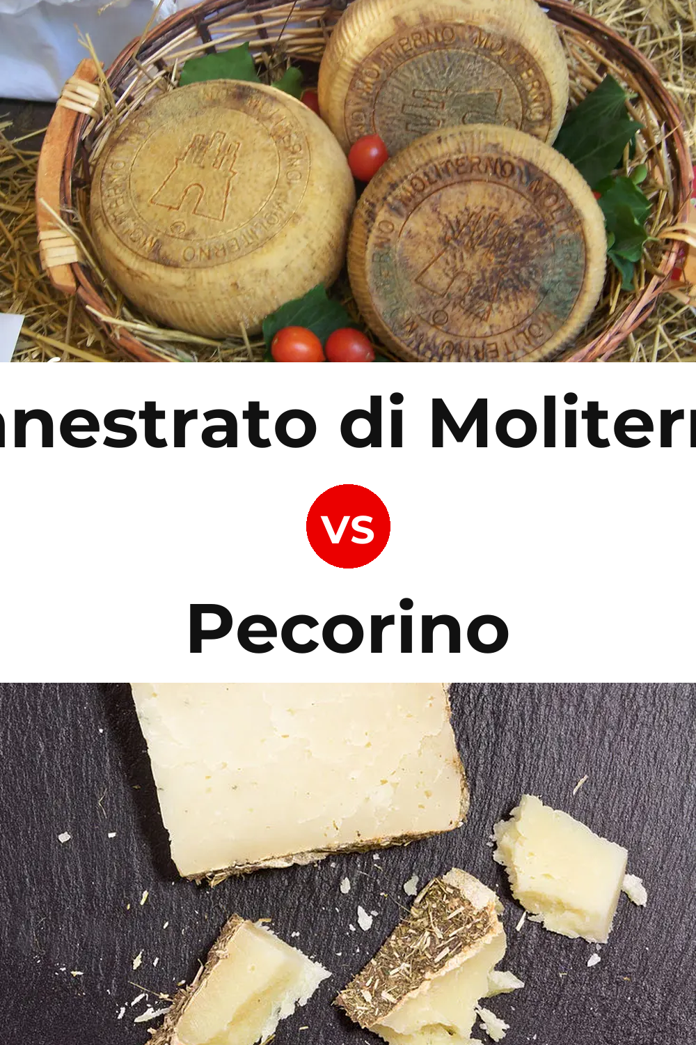 Canestrato di Moliterno Cheese vs Pecorino Cheese Pinterest comparison