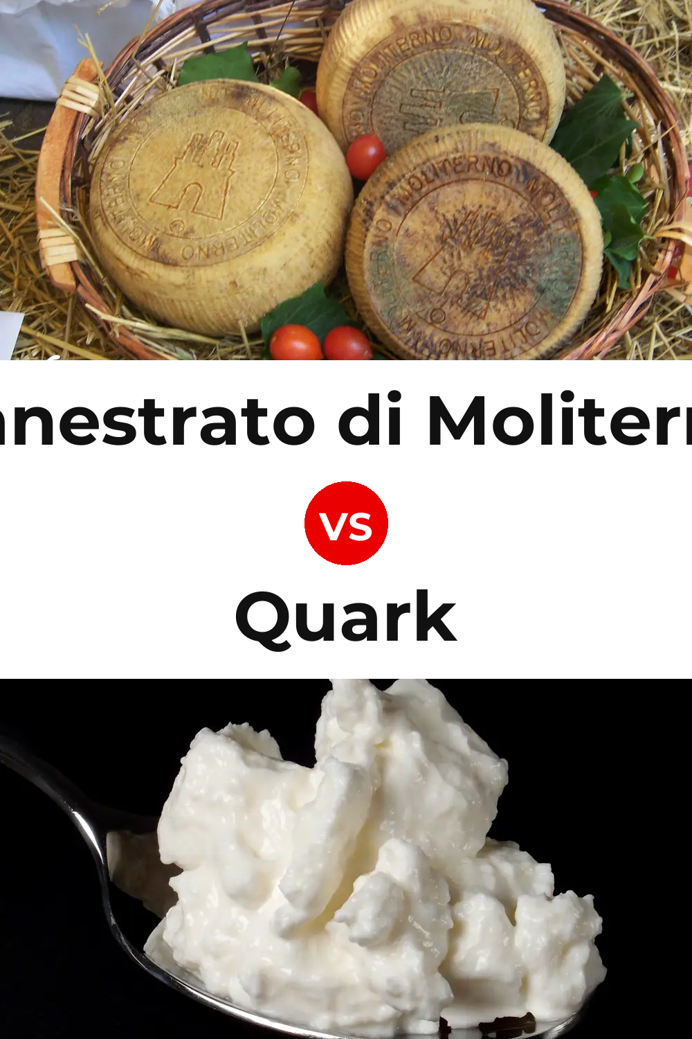 Canestrato di Moliterno Cheese vs Quark Cheese Pinterest comparison