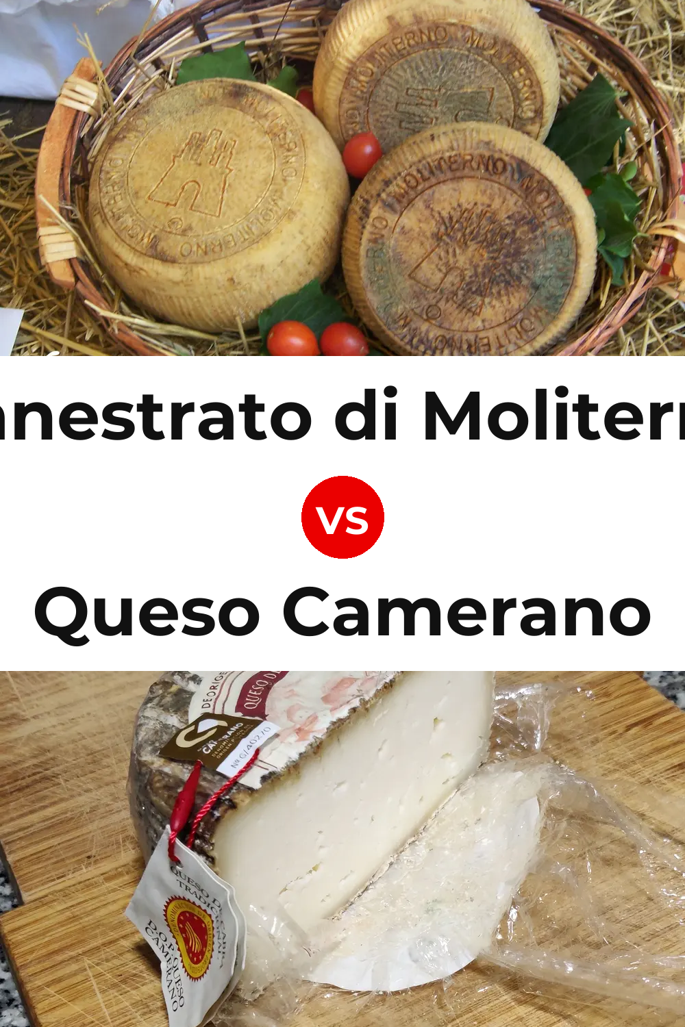 Canestrato di Moliterno Cheese vs Queso Camerano Pinterest comparison