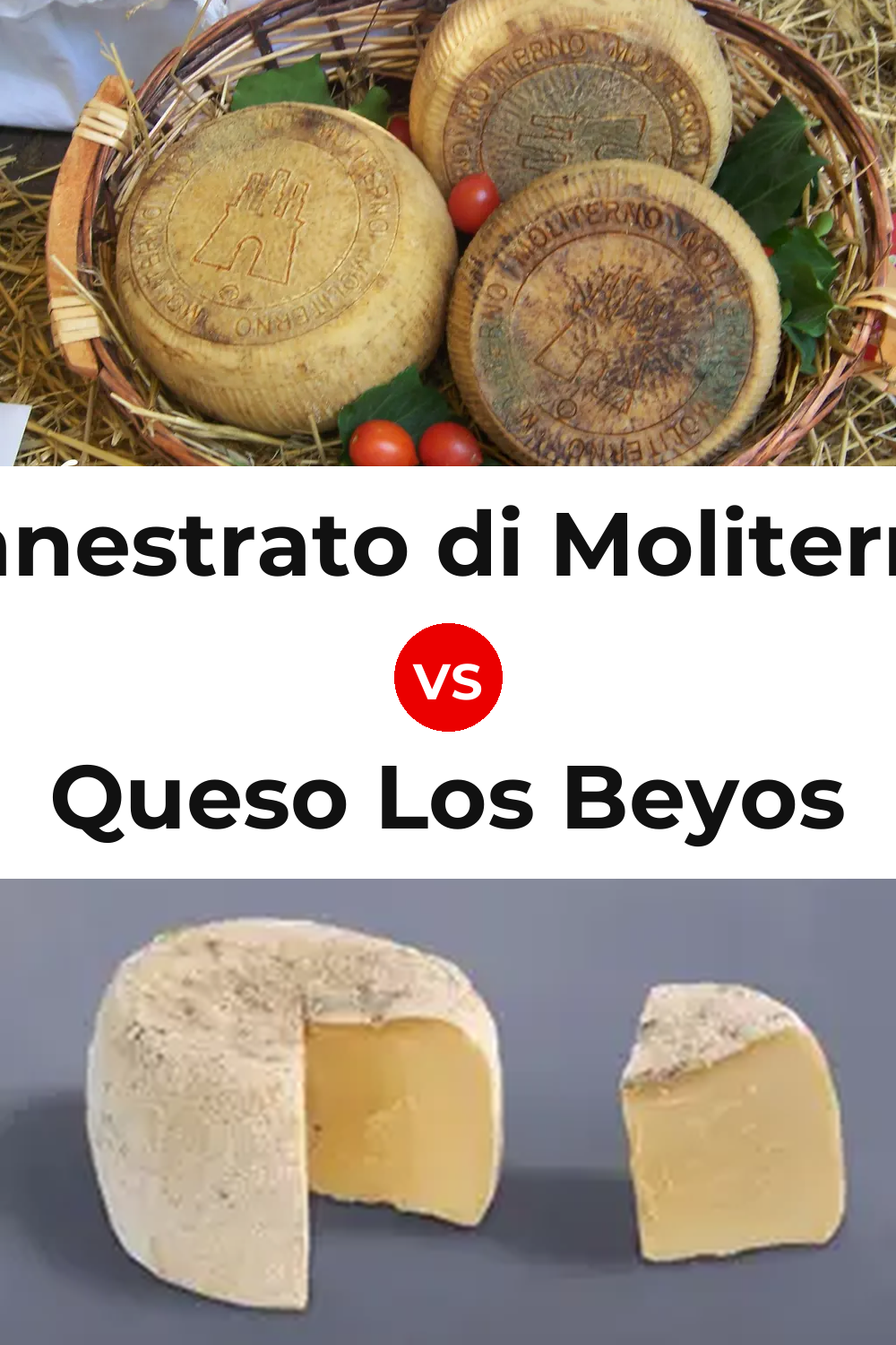 Canestrato di Moliterno Cheese vs Queso Los Beyos Pinterest comparison