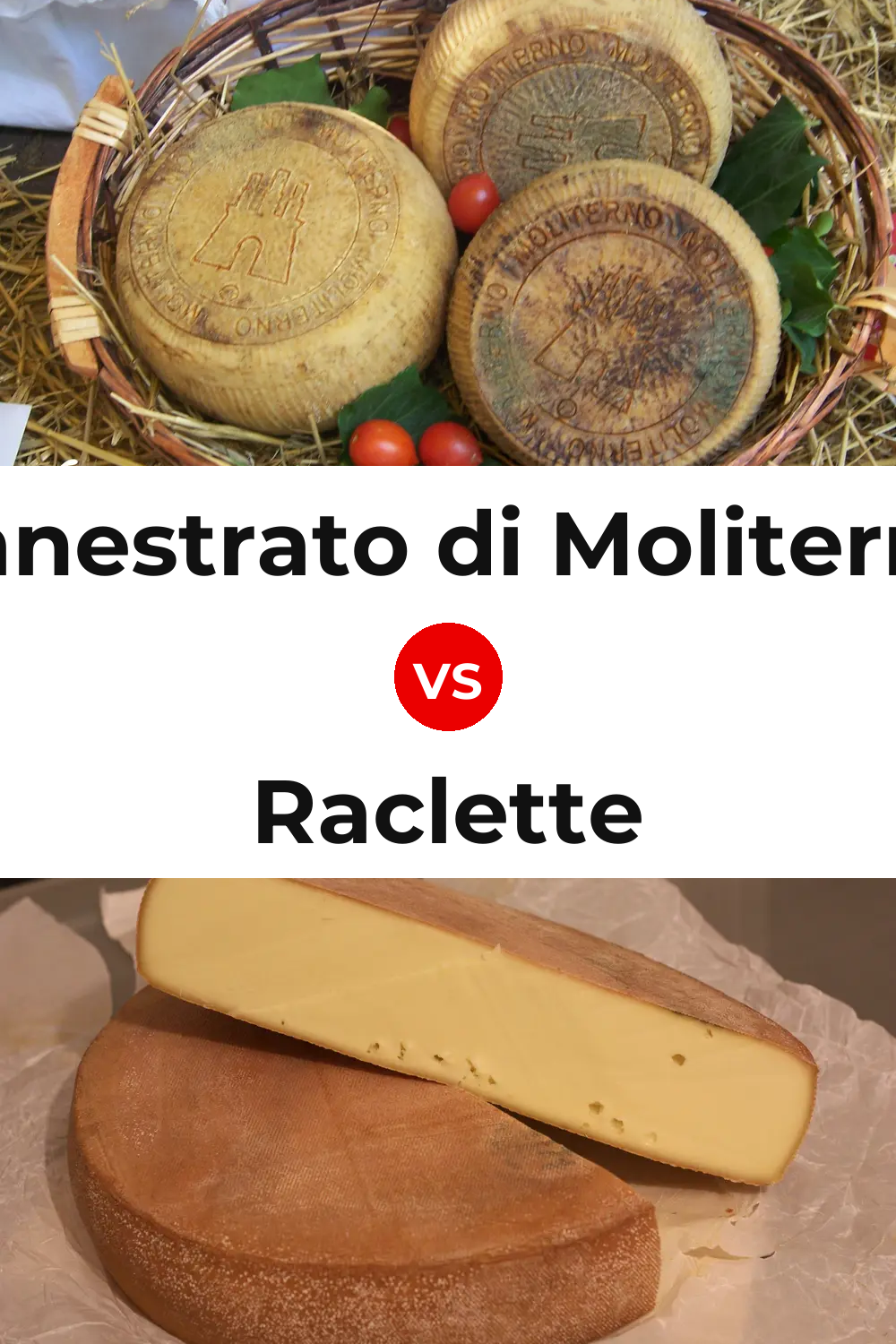 Canestrato di Moliterno Cheese vs Raclette Cheese Pinterest comparison