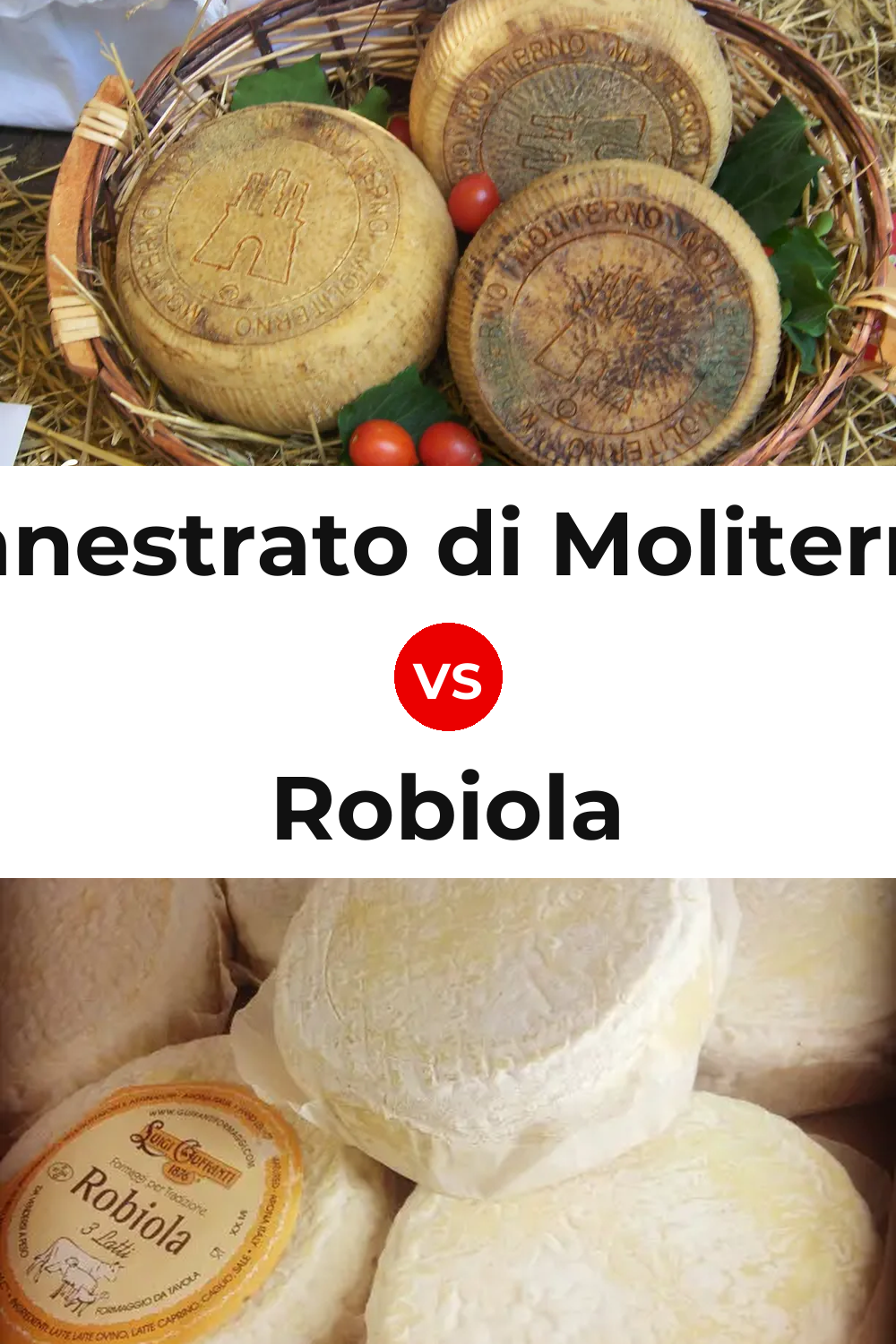Canestrato di Moliterno Cheese vs Robiola Cheese Pinterest comparison