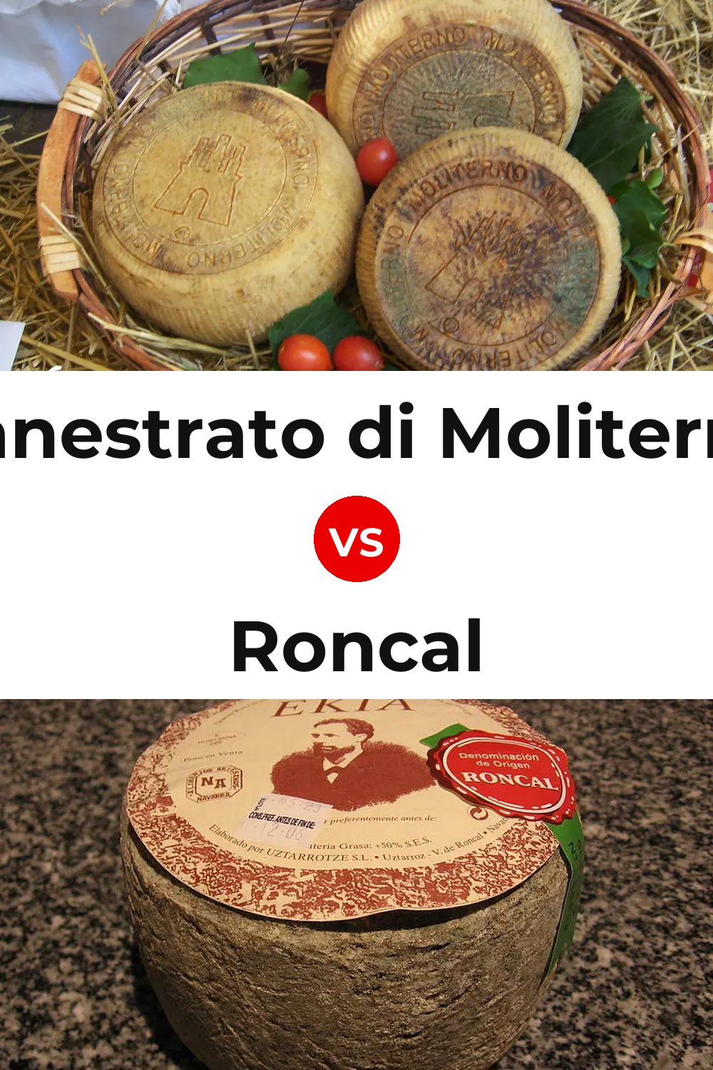 Canestrato di Moliterno Cheese vs Roncal Cheese Pinterest comparison
