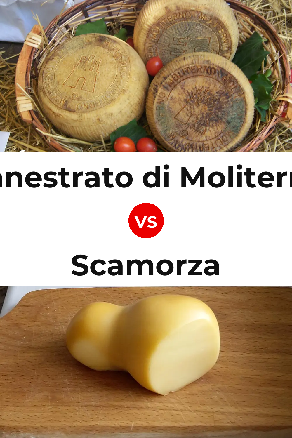 Canestrato di Moliterno Cheese vs Scamorza Cheese Pinterest comparison