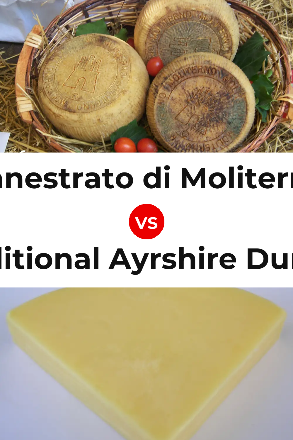 Canestrato di Moliterno Cheese vs Traditional Ayrshire Dunlop Cheese Pinterest comparison